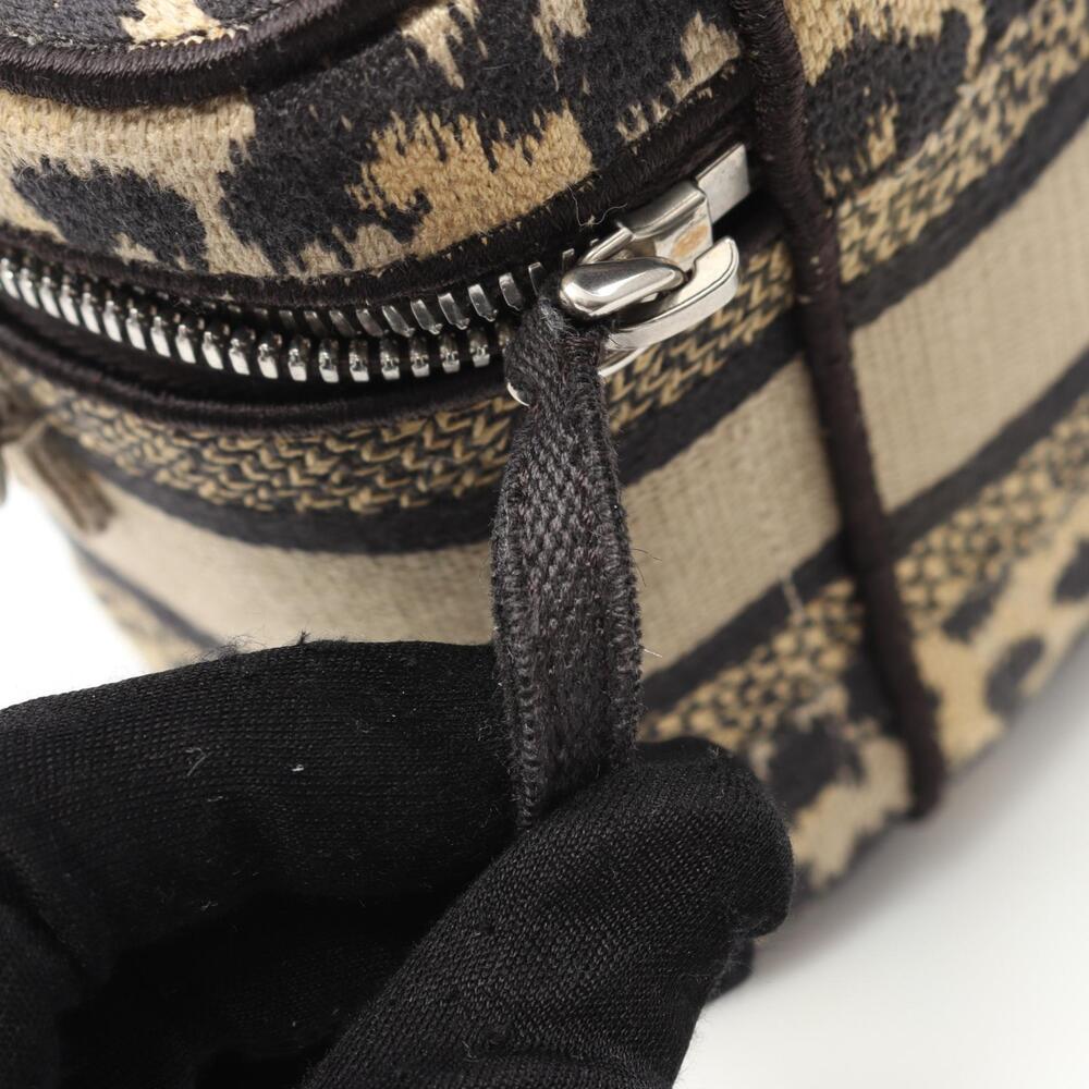 Dior Vanity TRAVEL Handbag Beige Canvas Black Tan - Picture 8 of 8